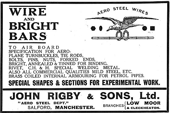 John Rigby & Sons - Aero Steel Wires, AGS & General Engineering  