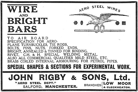 John Rigby & Sons - Aero Steel Wires, AGS & General Engineering  