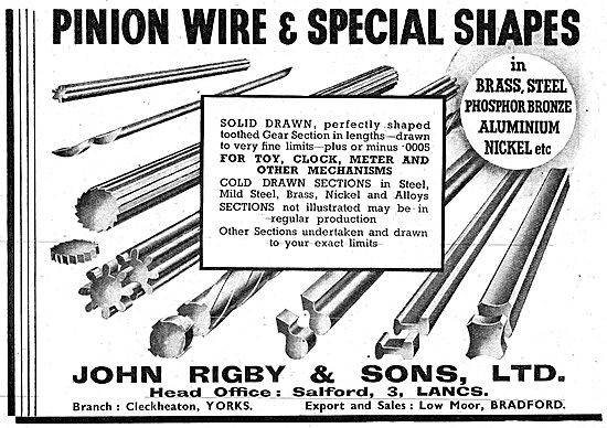 John Rigby & Sons Wire Manufacturers 1942 Advert                 