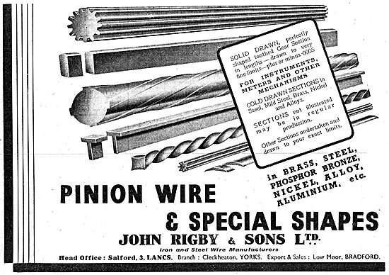 John Rigby & Sons - Pinion Wire & Special Shapes                 