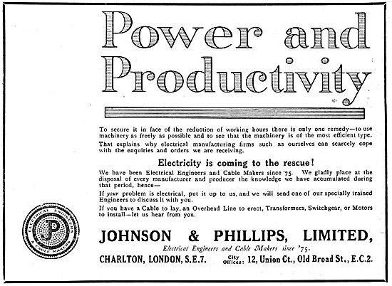 Johnson & Phillips Electrical Engineers & Equipment Manufacturers