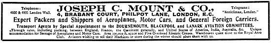 Joseph C. Mount & Co: Aeroplane Packers & Shippers               