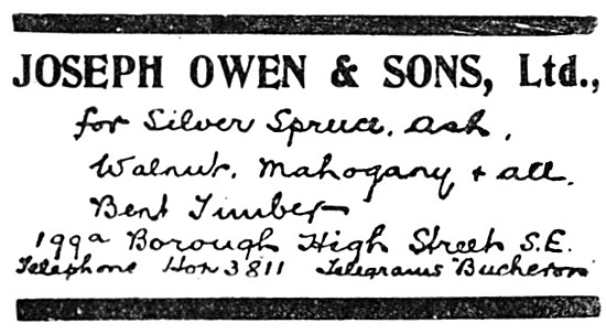 Joseph Owen: Timber Merchants                                    