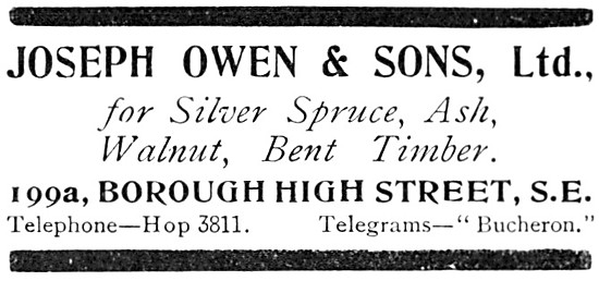 Joseph Owen: Timber Merchants                                    