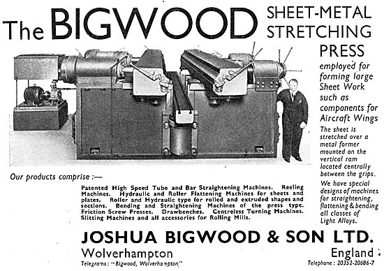 Joshua Bigwood - Sheet Metal Stretching Press                    