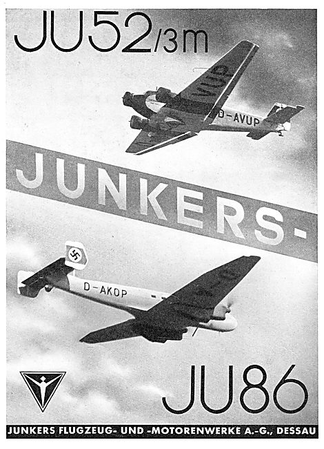 Junkers JU52 D-AVUP: Junkers JU86 D-AKOP                         