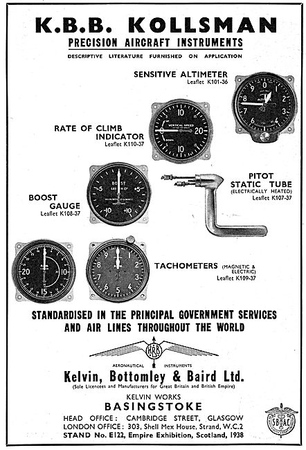 Kelvin Bottomley & Baird - KBB Kelvin Aircraft Instruments       