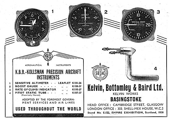 Kelvin Bottomley & Baird - KBB Kelvin Aircraft Instruments       