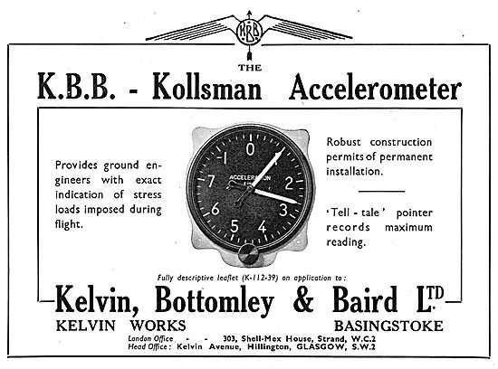 KBB Kollsman Aircraft Accelerometer                              