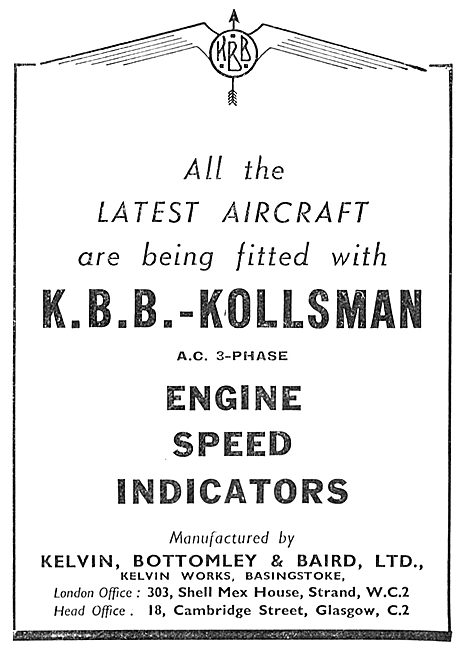 KBB Aircraft Engine Speed Indicators                             