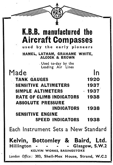 Kelvin Bottomley & Baird : Aircraft Flight Instruments           
