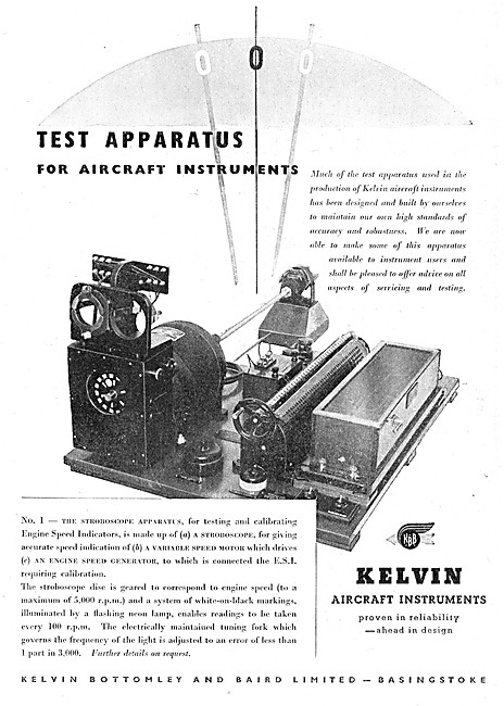KBB Kelvin Aircraft Instruments Kelvin Instrument Test Apparatus 