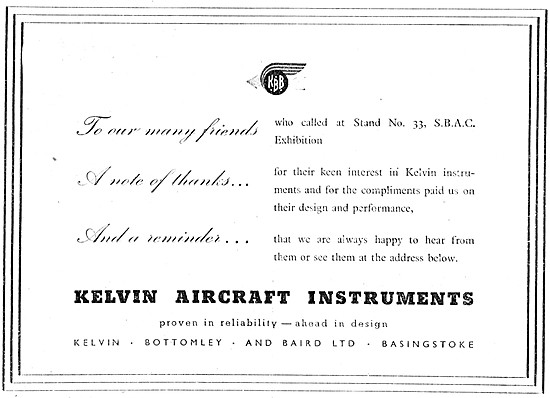 KBB Kelvin Aircraft Instruments                                  