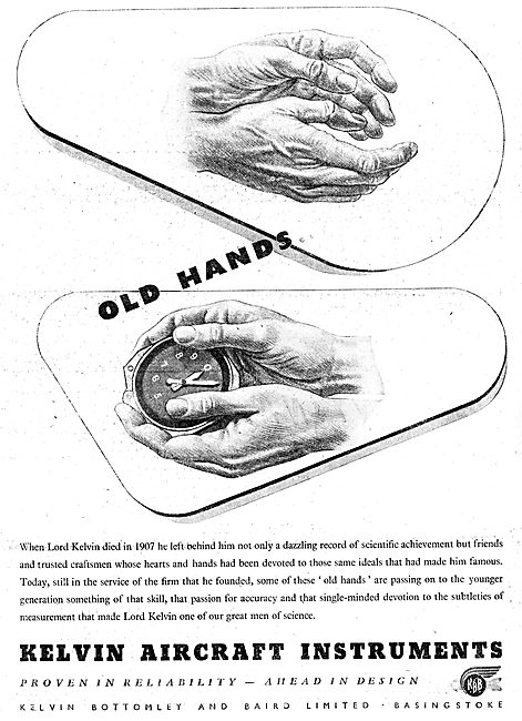 Kelvin, Bottomley & Baird. KBB. Kelvin Aircraft Instruments      