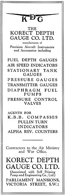 KDG - Aircraft Fuel Depth Gauges & Pressure Instruments          