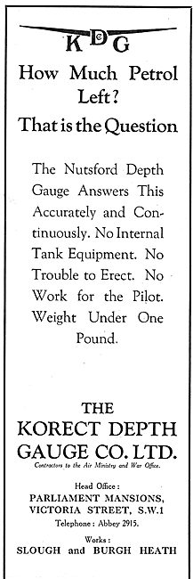 KDG - Aircraft Fuel Depth Gauge: The Nutsford Depth Gauge        