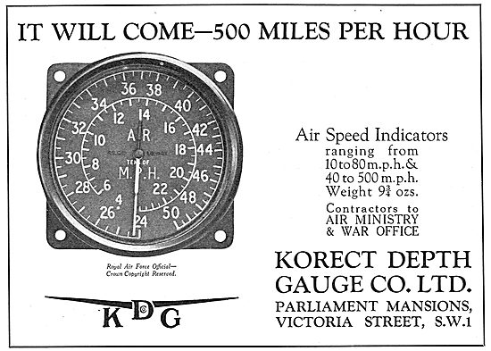 KDG - Aircraft Air Speed Indicator                               