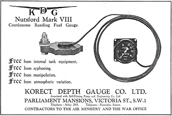 KDG - Nutsford Mark VIII  Continuous Reading Fule Gauge          