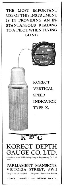 KDG Vertical Speed Indicator 1937 VSI                            