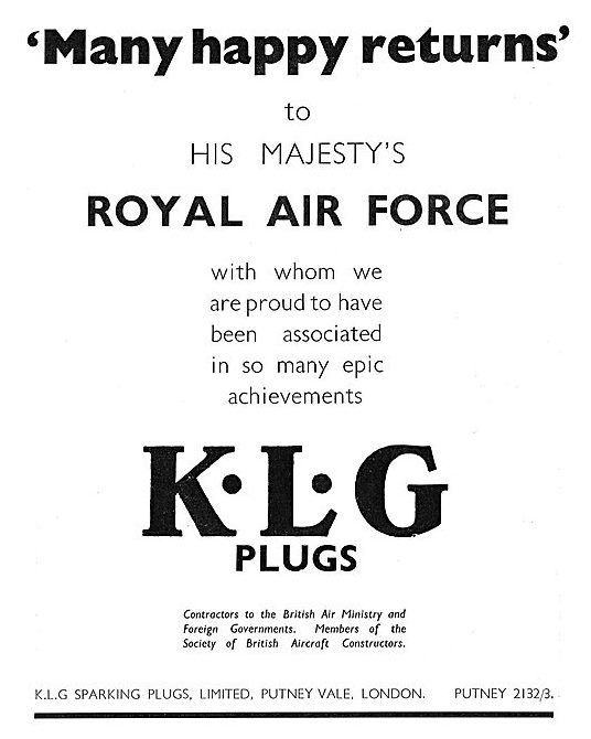 KLG RAF Birthday Greetings                                       