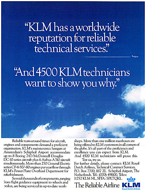 KLM Royal Dutch Air Lines KLM Technical Services                 