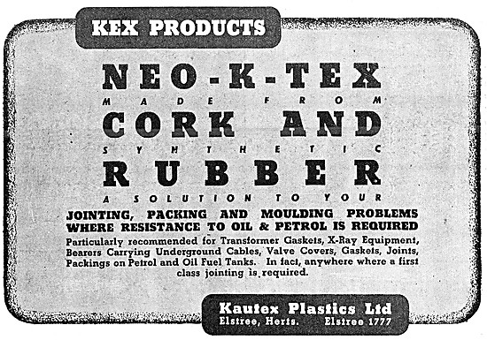 Kautex Neo-K-Tex Jointing Material. Cork & Rubber Jointing       