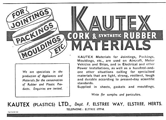 Kautex For Jointings Packings Mouldings Etc.                     