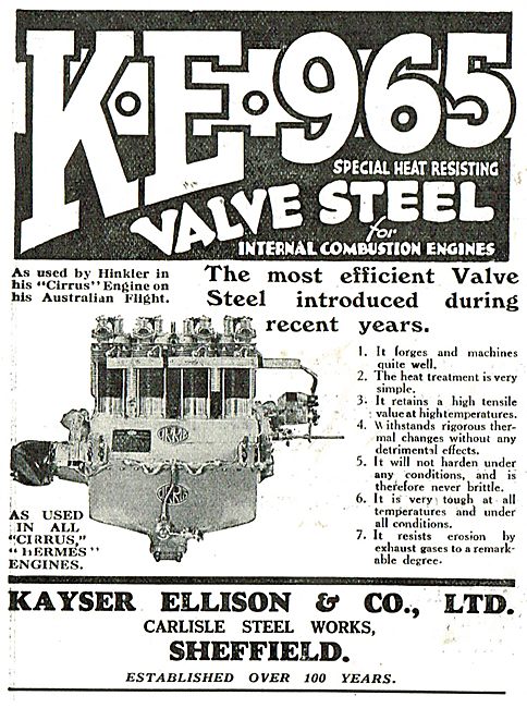 Kayser Ellison & Co Ltd - KE 965 Steel For Aero Engines          