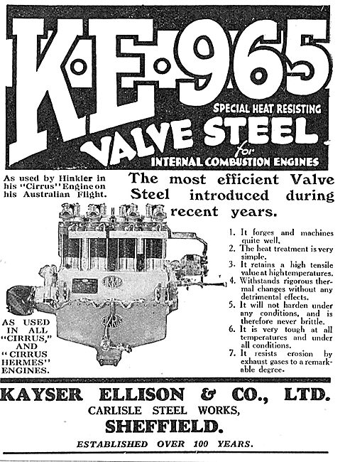 Kayser Ellison & Co Ltd - KE 965 Steel For Aero Engines          