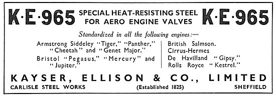 Kayser Ellison & Co Ltd - KE 965 Steel For Aero Engines          