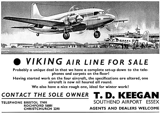 T.D.Keegan Southend. Viking Airline For Sale                     