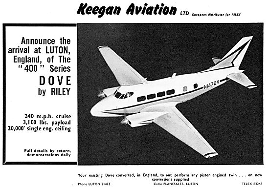 Keegan Aviation . Aircraft Sales & Brokerage. Riley Dove         