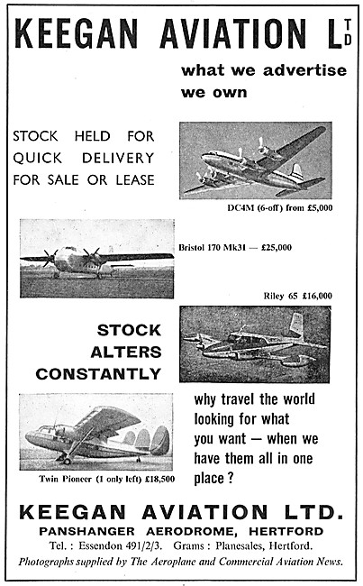 Keegan Aviation Aircraft Sales. Panshanger                       