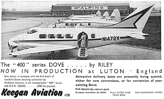 Keegan Aviation. Riley Dove 400 Series                           