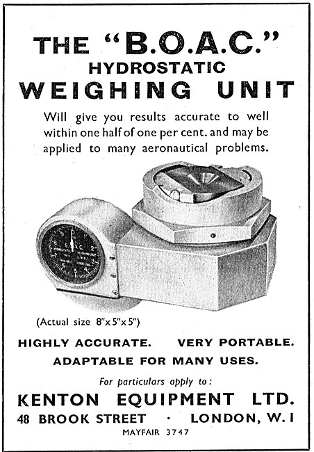 Kenton BOAC Hydrostatic Aircraft Weighing Unit                   