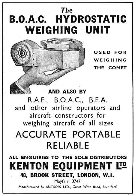 Kenton Equipment B.O.A.C.Hydrostatic Weighing Unit               