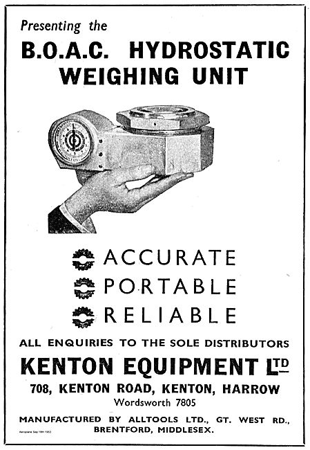 Kenton Equipment BOAC Hydrostatic Weighing Unit                  