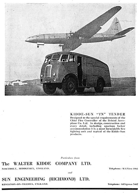 Kidde-Sun Airfield Crash Tenders 1950. Kidde TN Tender           