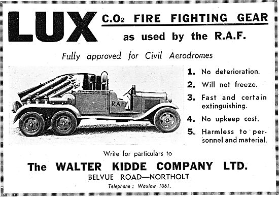 Walter Kidde LUX CO2 Fire Fighting Gear For The RAF              