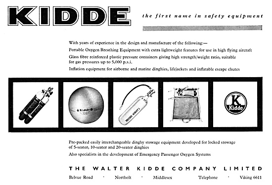 Walter Kidde Aircraft Safety Equipment                           