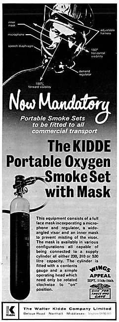 Walter Kidde Portable Oxygen Smoke Set With Mask                 