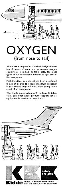 Walter Kidde Passenger Emergency Oxygen System                   