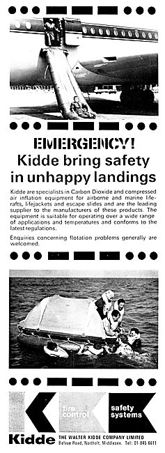 Walter Kidde Inflatable Aircraft Evacuation Slides               