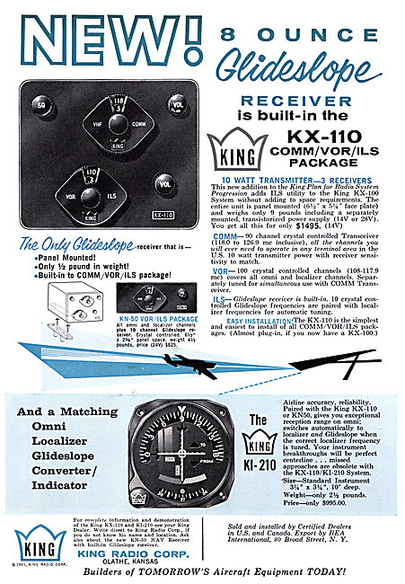 King Radio Corporation - King KX-110 Nav / Com                   