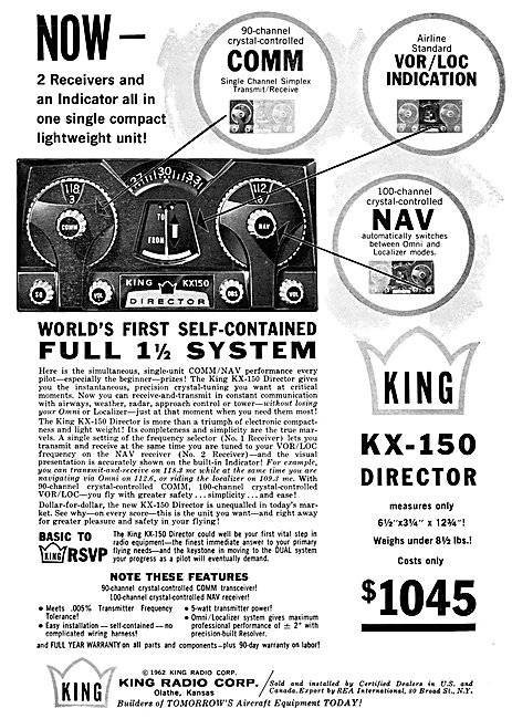 King Radio Corporation - King KX-150 Nav/Comm Director           