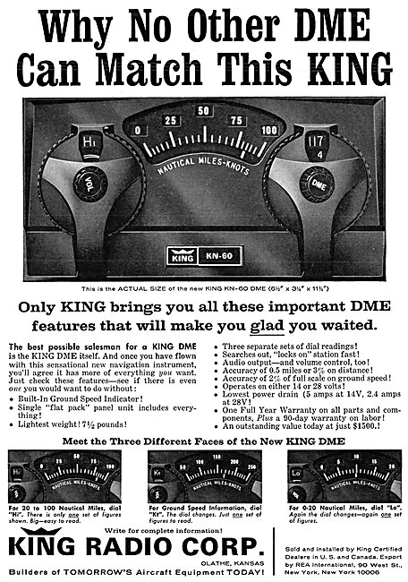 King Radio Corporation -King KN060 DME                           