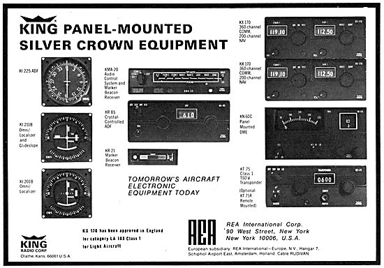 King Radio - King Panel Mounted Silver Crown Equipment           