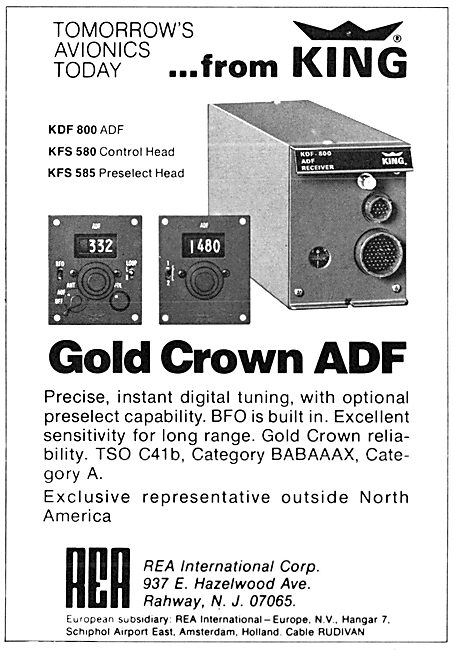 King Gold Crown Avionics :  KDF 800                              