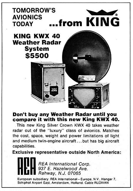 King Gold Crown Avionics : KWX 40 Weather Radar                  