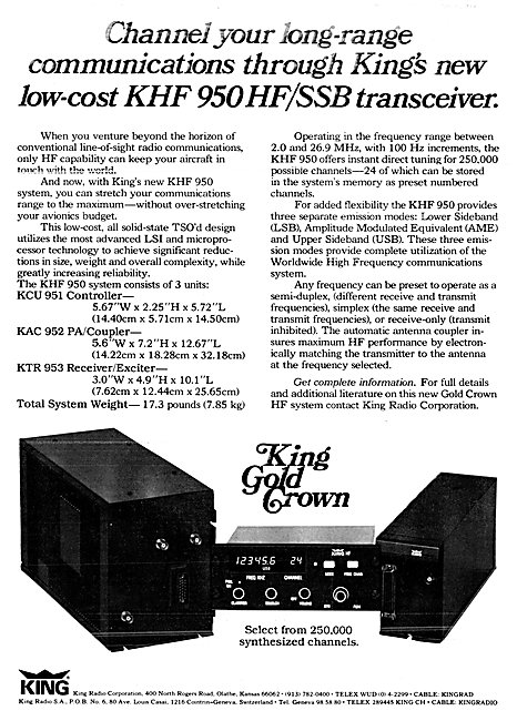 King Gold Crown KHF 950 HF / SSB Transceiver                     